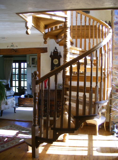 Spiral staircase - In stained ash