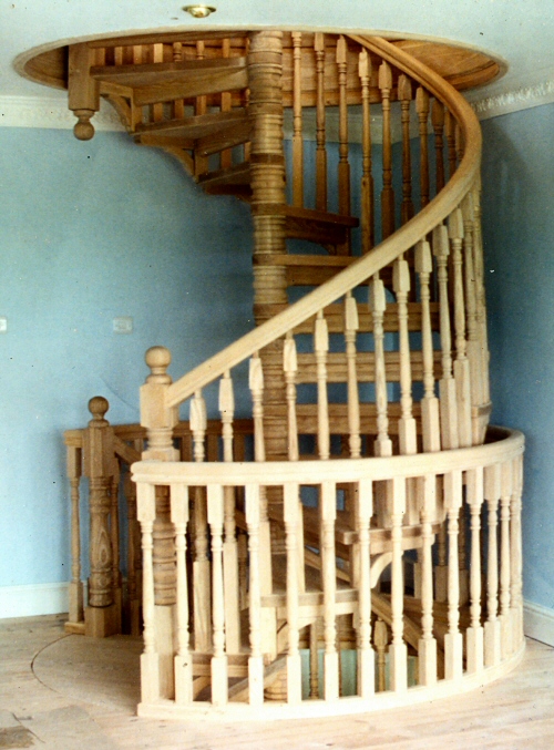 Two spiral staircases