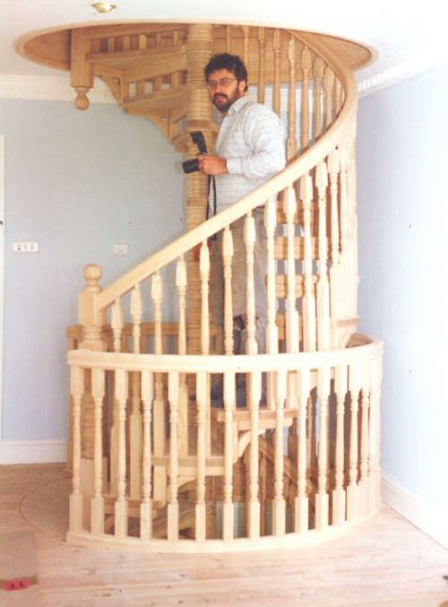 Two spiral staircase
