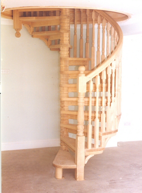 Two spiral staircase